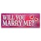 Signmission Will You Marry Me Banner Concession Stand Food Truck Single Sided B-30191 - alternate 1